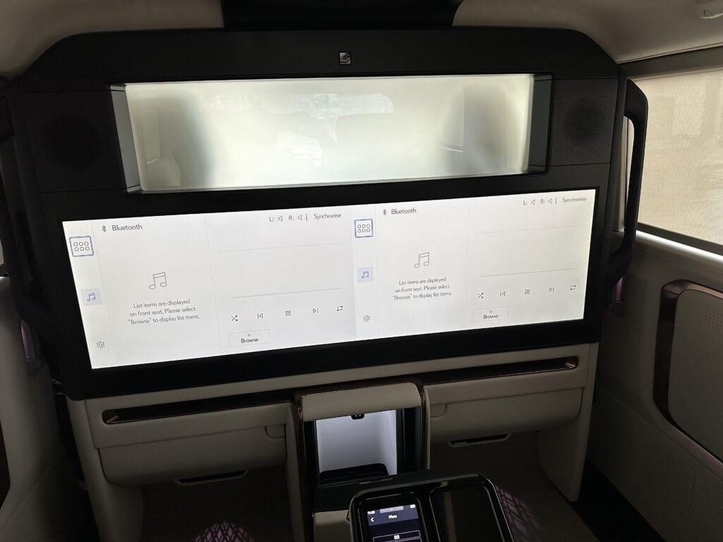 Lexus LM rear Media screen