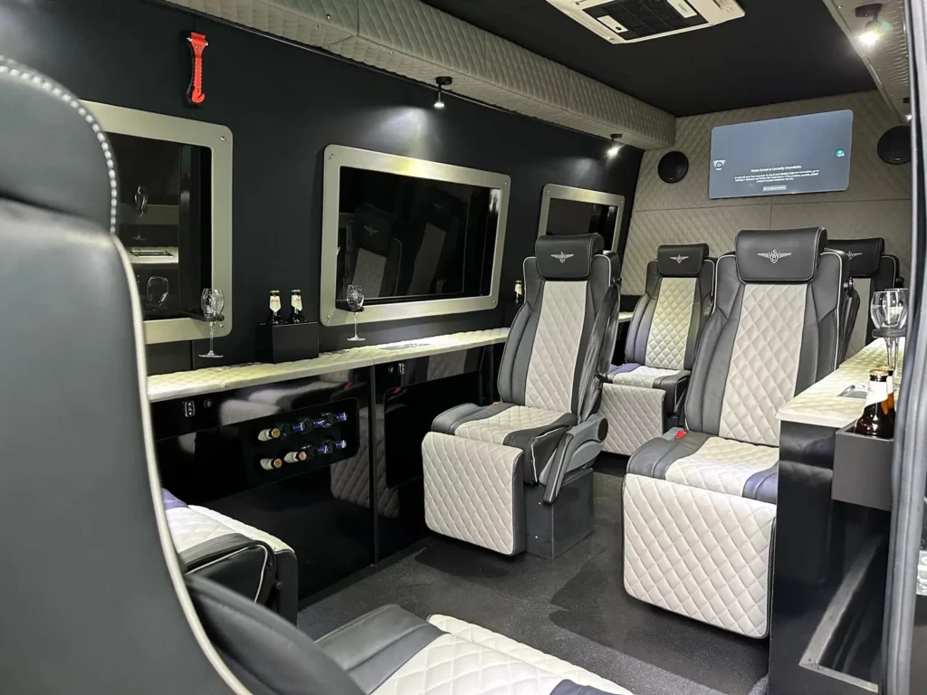 Luxury Chauffeur service VIP Mercedes Sprinter minibus hire