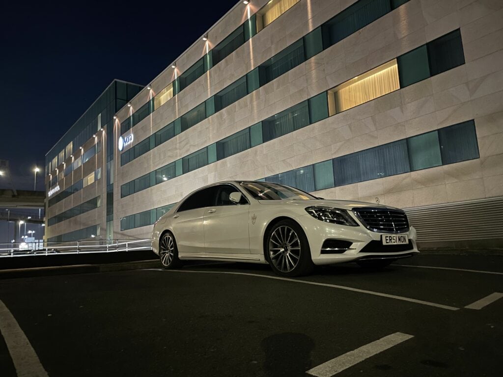 Chauffeur driven Mercedes