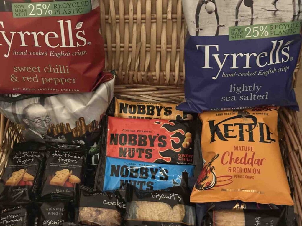 Luxury travel snacks